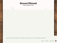 Tablet Screenshot of brauerei-maisach.de